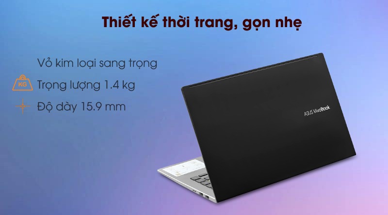 Thiết kế laptop Asus Vivobook S433EA-AM439T thời trang