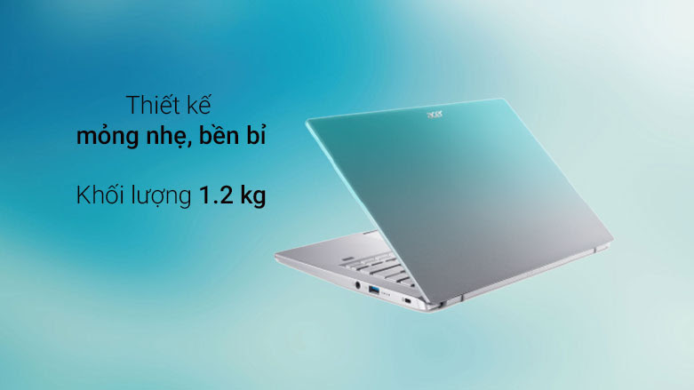 may-tinh-xach-tay-laptop-acer-swift-3-sf314-511-58th-nx-atqsv-001-i5-1135g7-xanh-s4 thiết kế laptop Acer cực kỳ thời trang mỏng nhẹ