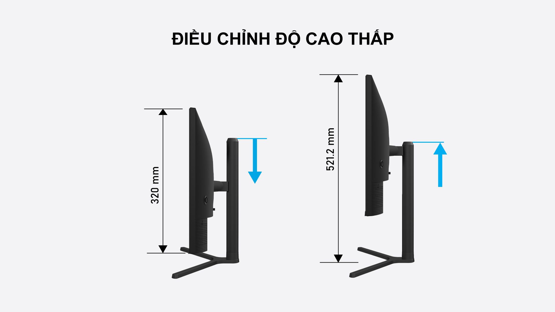 mn-hnh-vsp-esport-gaming-vg248b-a-3 Khả năng điều chỉnh đa dạng